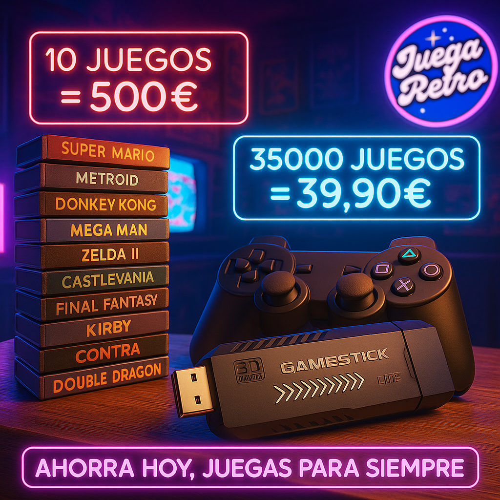 JuegaRetro™ | Gamestick + REGALO GRATIS